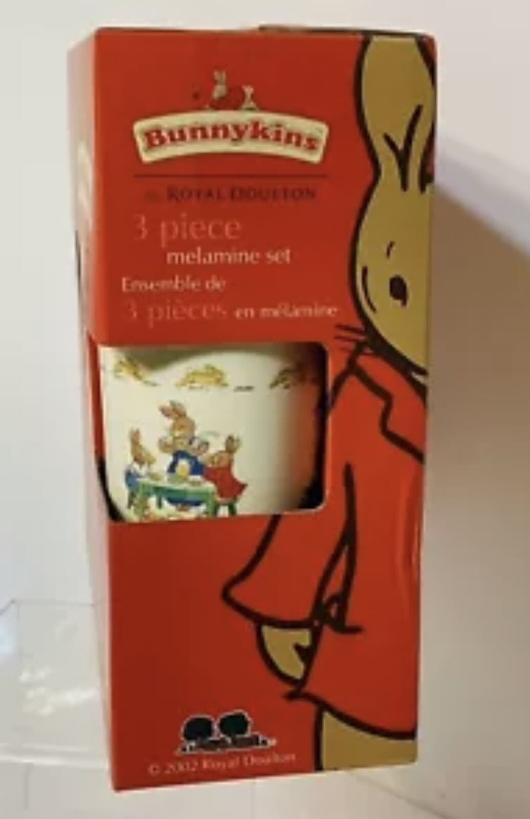 BUNNYKINS by ROYAL DOULTON 3 PIECE MELAMINE SET  NEW IN BOX 3