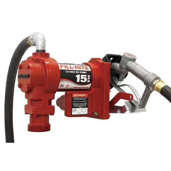 Fill-Rite Fr1210h Fuel Transfer Pump, 12Vdc, 15 Gpm, 1/4 Hp, Cast Iron, 1 In. 3