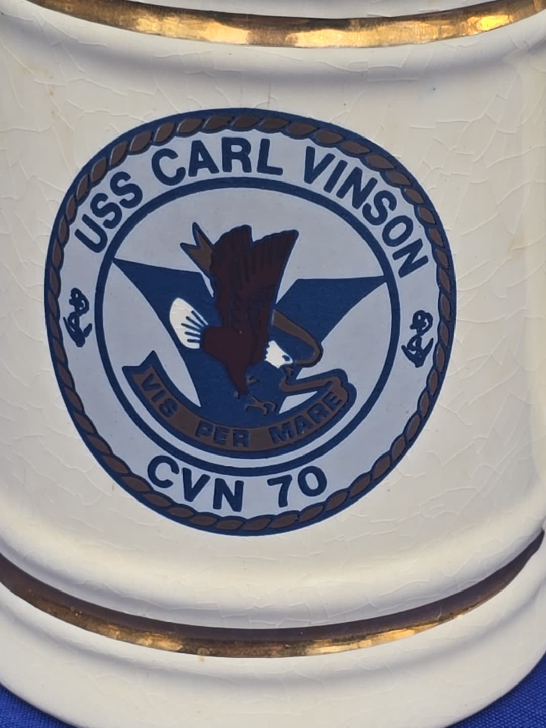 USS Carl Vinson CVN-70 Ceramic Beer  Stein Mug United States Navy  Military 2