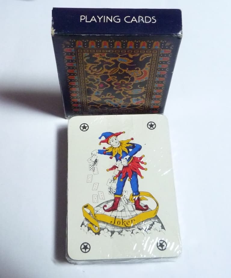 SINGAPORE AIRLINES Playing Cards BLUE GOLD BATIK SQ Sealed Aviation Asia Vintage 3