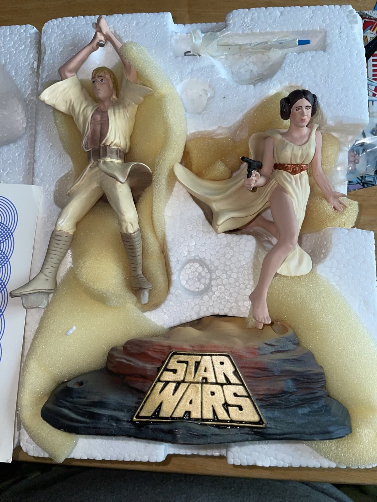 STAR WARS CINEMACAST NEW HOPE #3038/5000 LUKE SKYWALKER & PRINCESS LEIA ORGANA 2