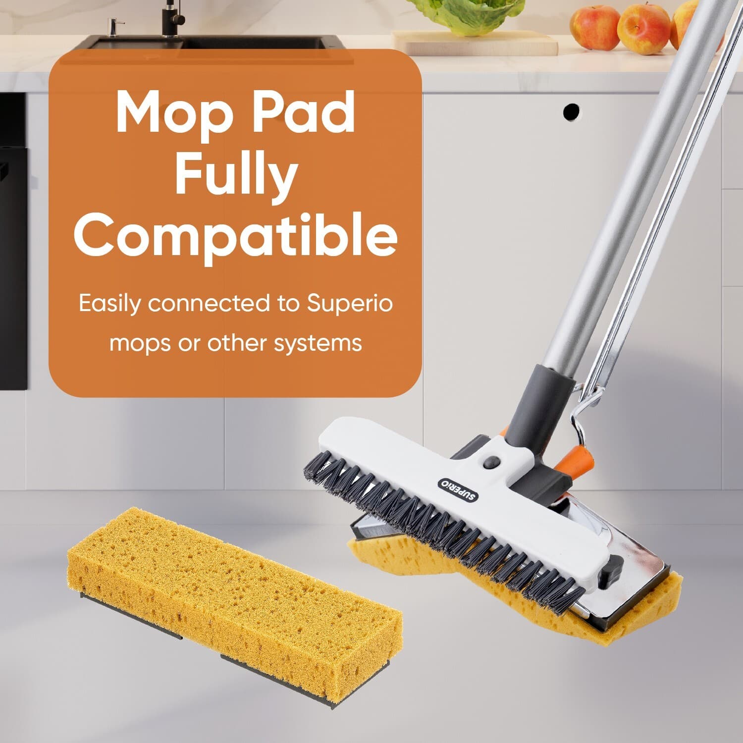 Superio Sponge Mop Head Replacement for Sponge and Go Mop 6