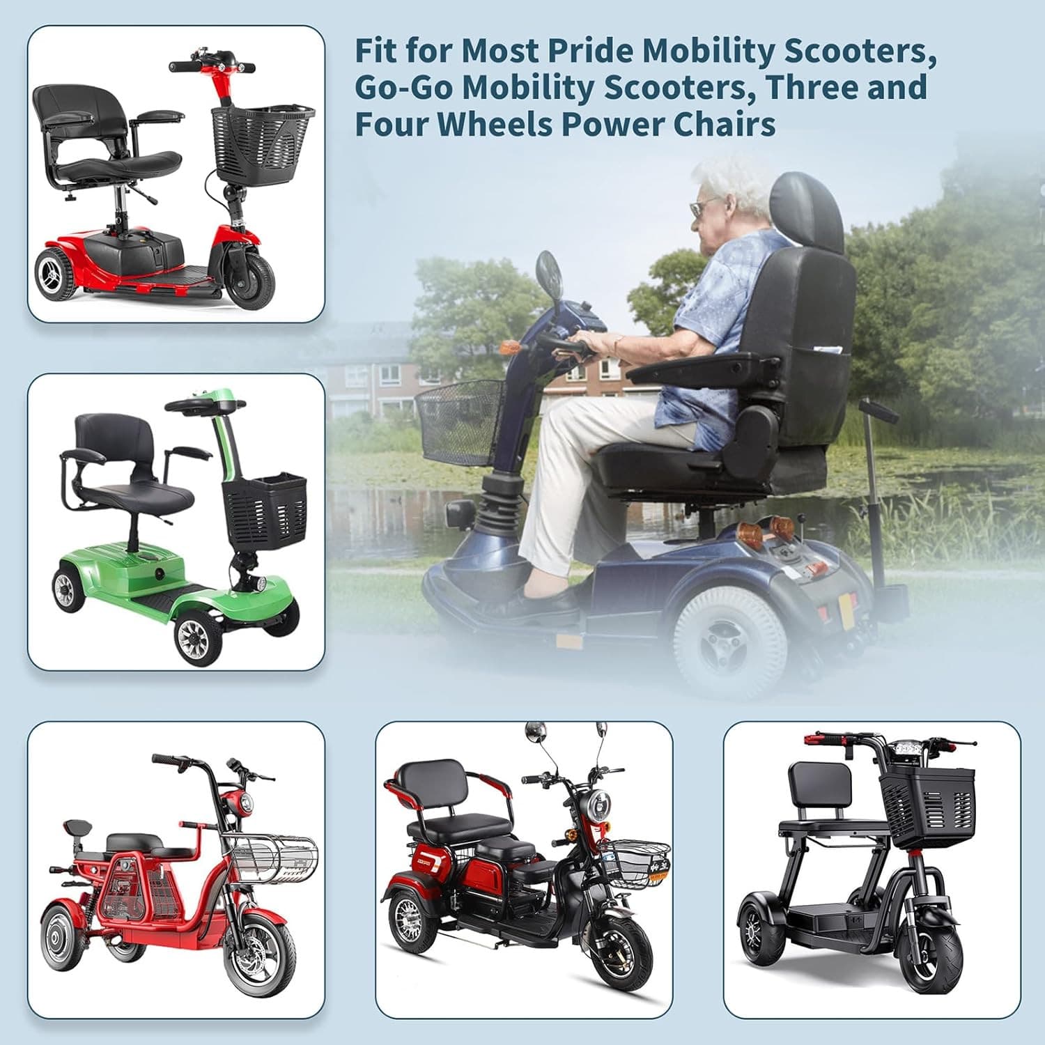 Ignition Switch with Key, Replacement Mobility Scooter Spare Start On/Off Igniti 4