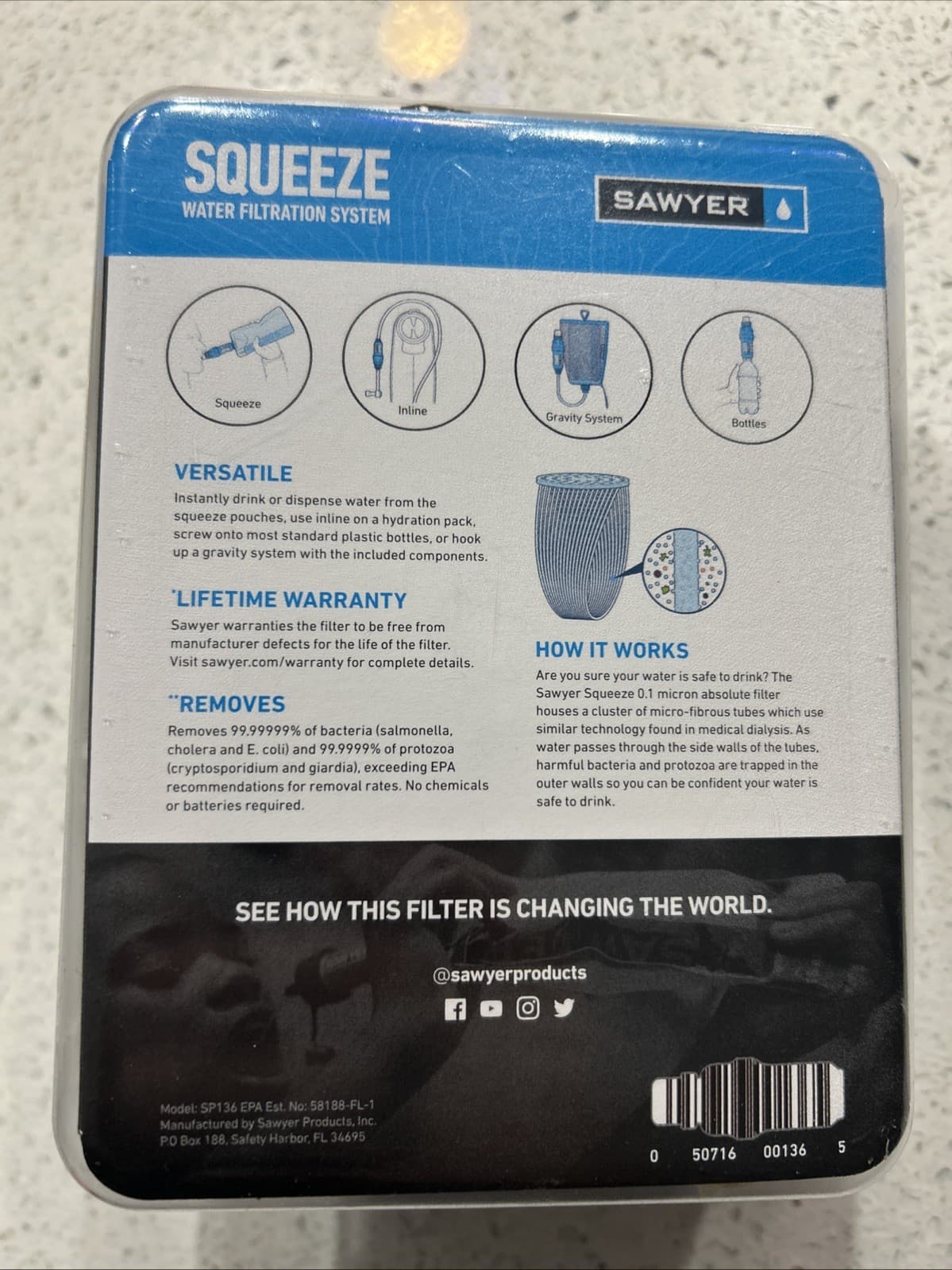 Sawyer Products SP136 Squeeze Water Filtration System 2