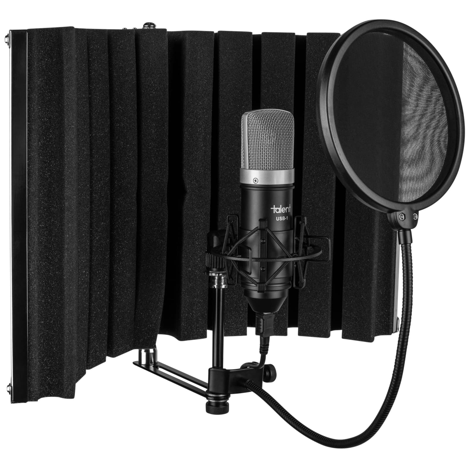 Talent All-In-One USB Home Recording Studio -- Vocal Booth - USB Mic - Shock Mou