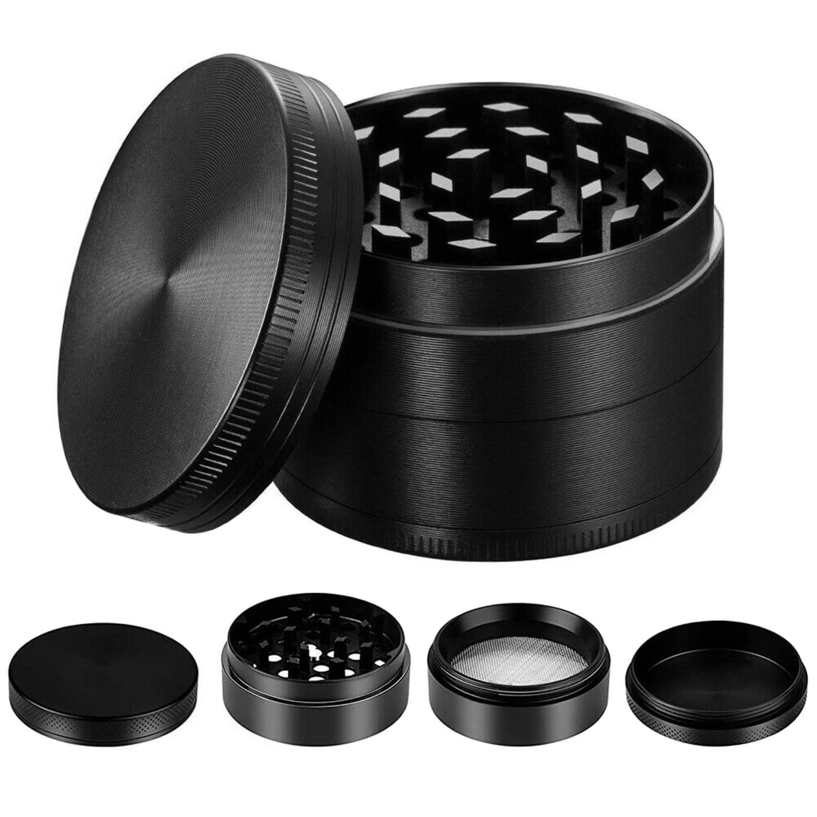 Tobacco Herb Grinder 2 inch 4 Layer Spice Herbal Metal Smoke Crusher Scraper 3