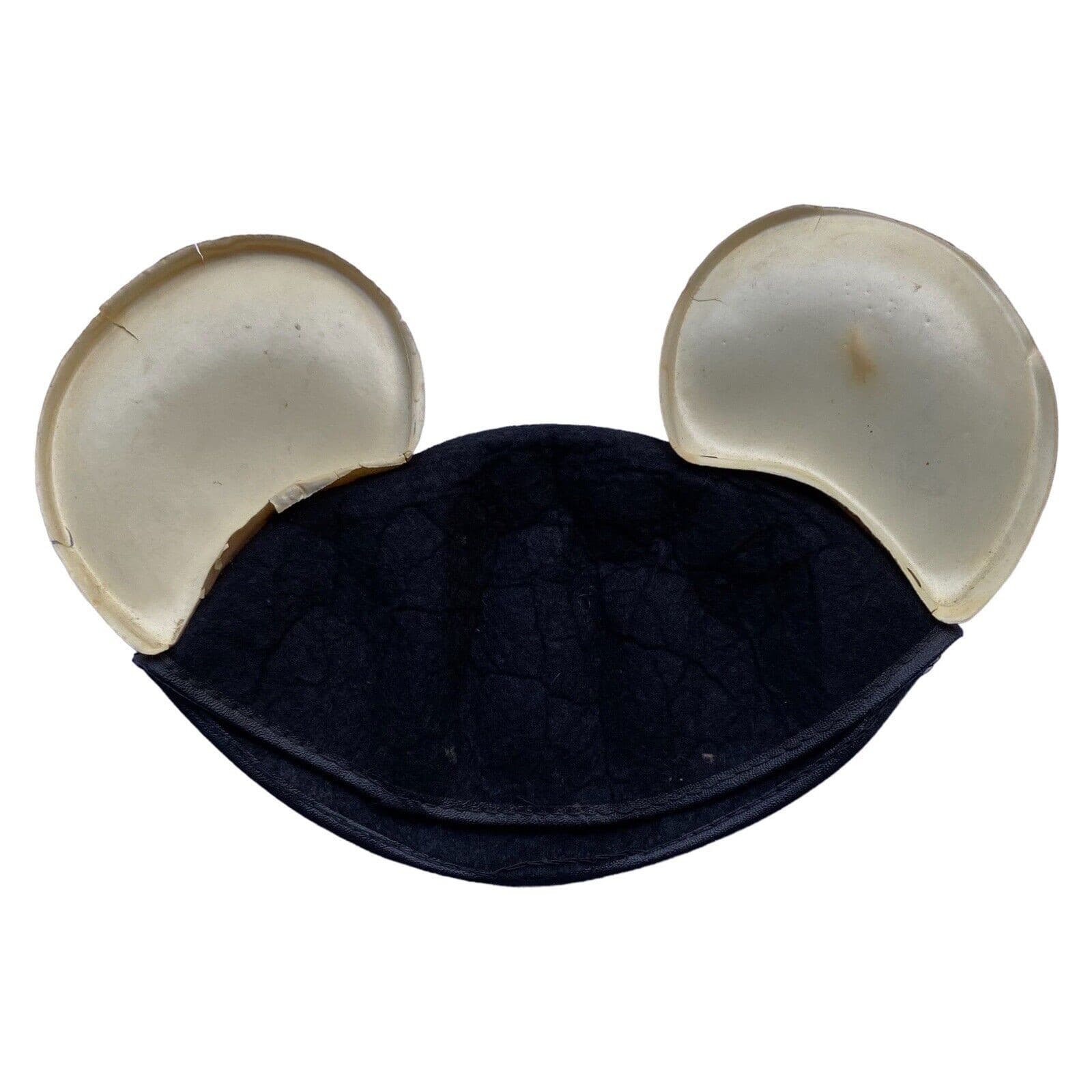 WALT DISNEY Vintage Mickey Mouse Ears Hat - B&W Cap w/ Patch 2