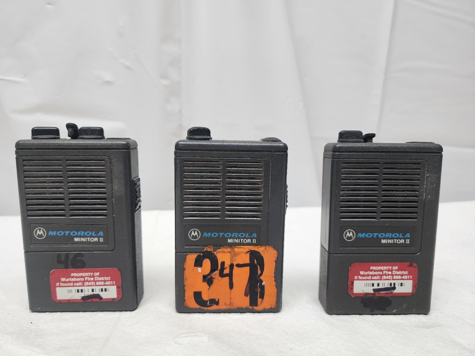 LOT OF 3 Minitor II Pager Frequency 46.1000 3