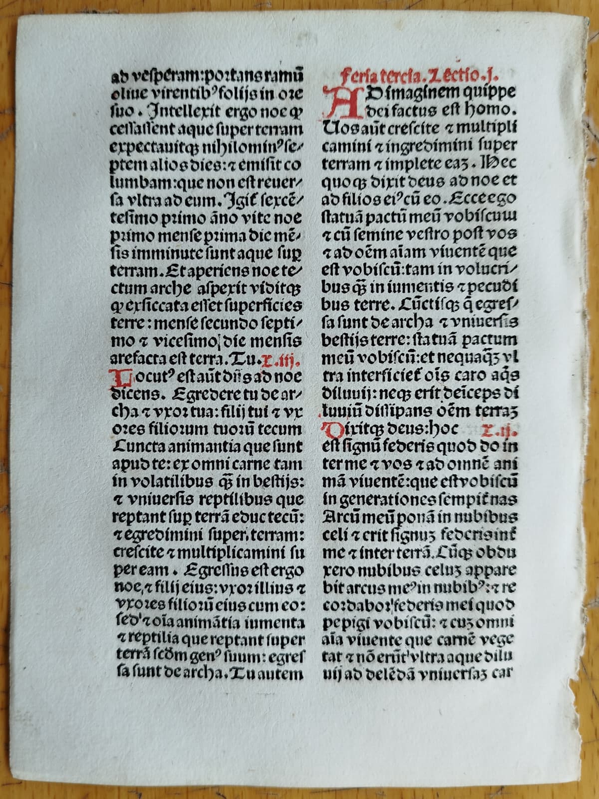 Rubricated Incunable Leaf Brevarium Augsburg (152) - 1495 2