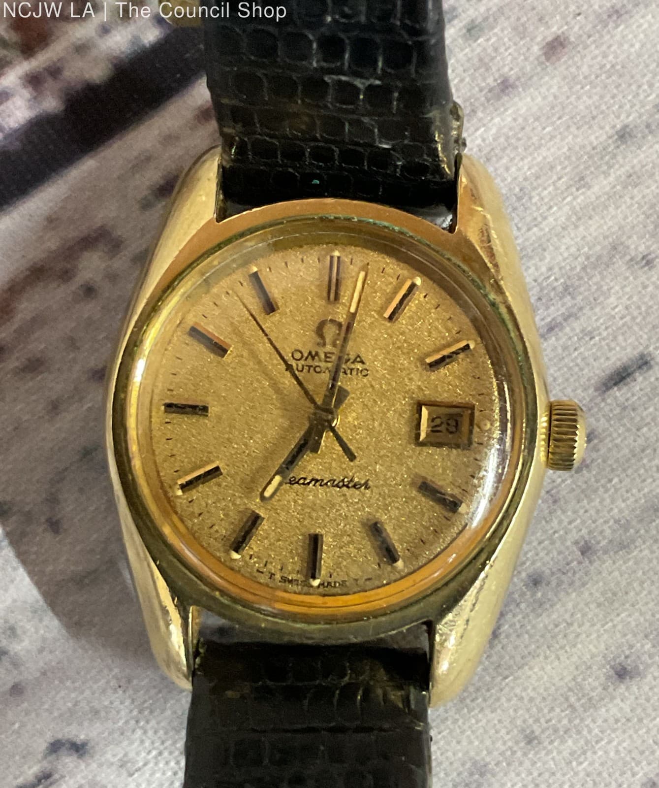 Omega Seamaster Automatic Gold Tone Case Vintage Swiss 2