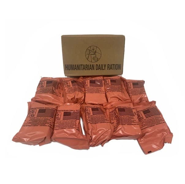 MRE Meals Ready to Eat Humanitarian Daily Rations Insp 8/25 or Later - 1 Case
