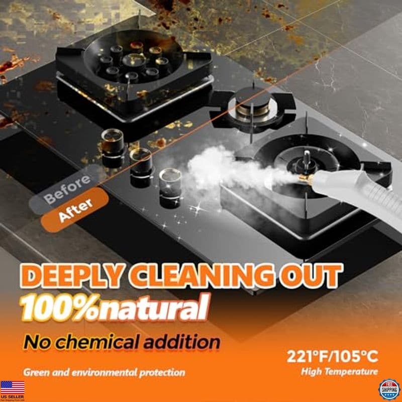 2500W Pressurized Steam Cleaner - Fast 15s Heating Handheld Portable Steamer 5