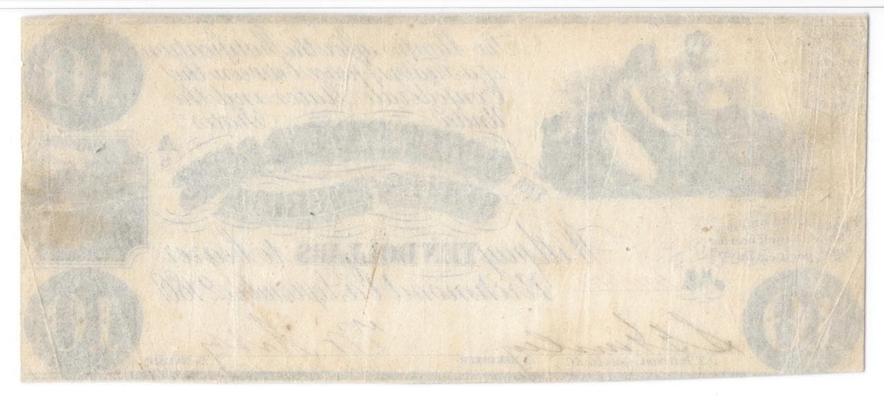T-28 PF-7 1861 $10 Confederate Civil War Note PMG Very Fine 25 Bright Good Color 4