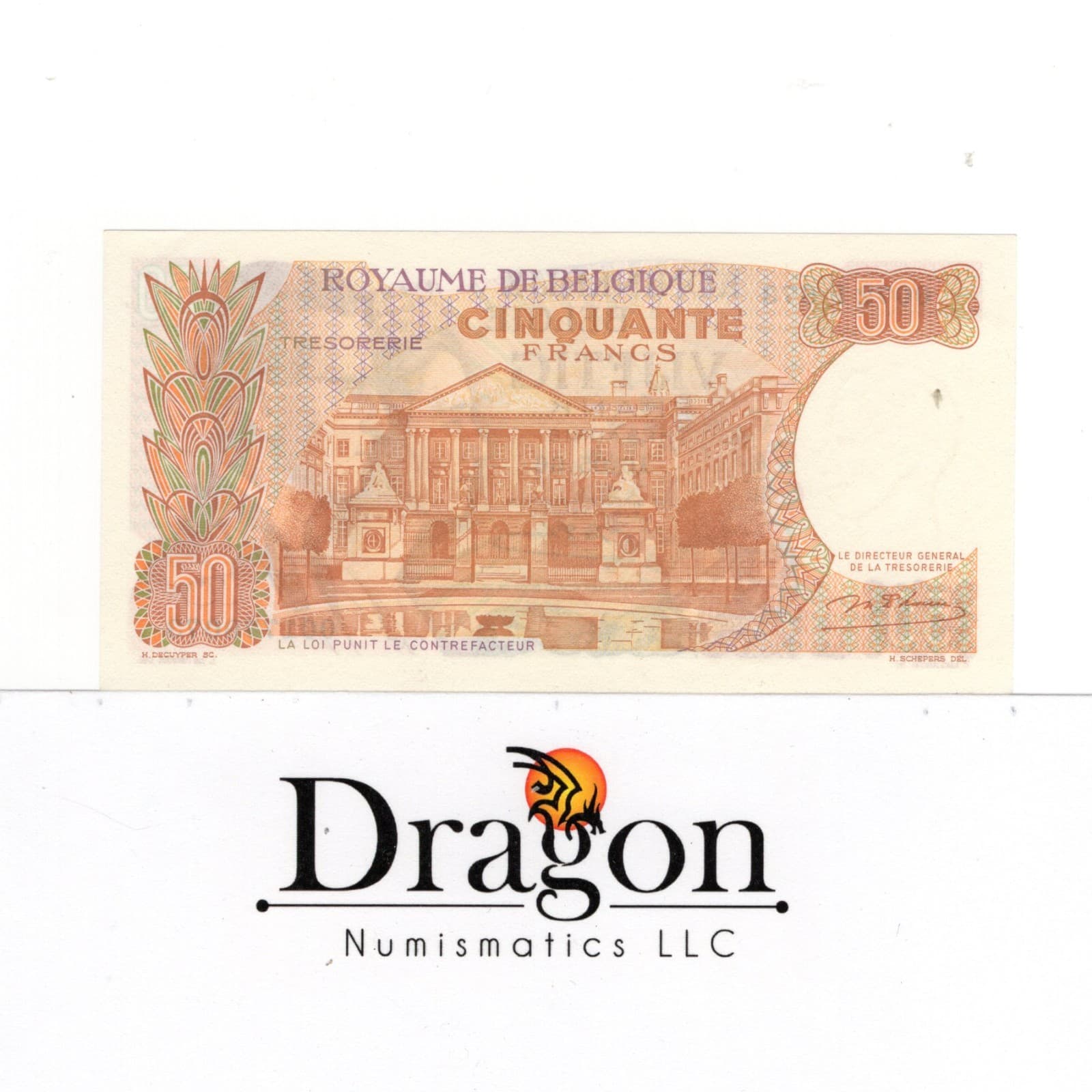 Belgium 50 Francs 1966 Baudouin I P# 139 World Banknotes UNC 2