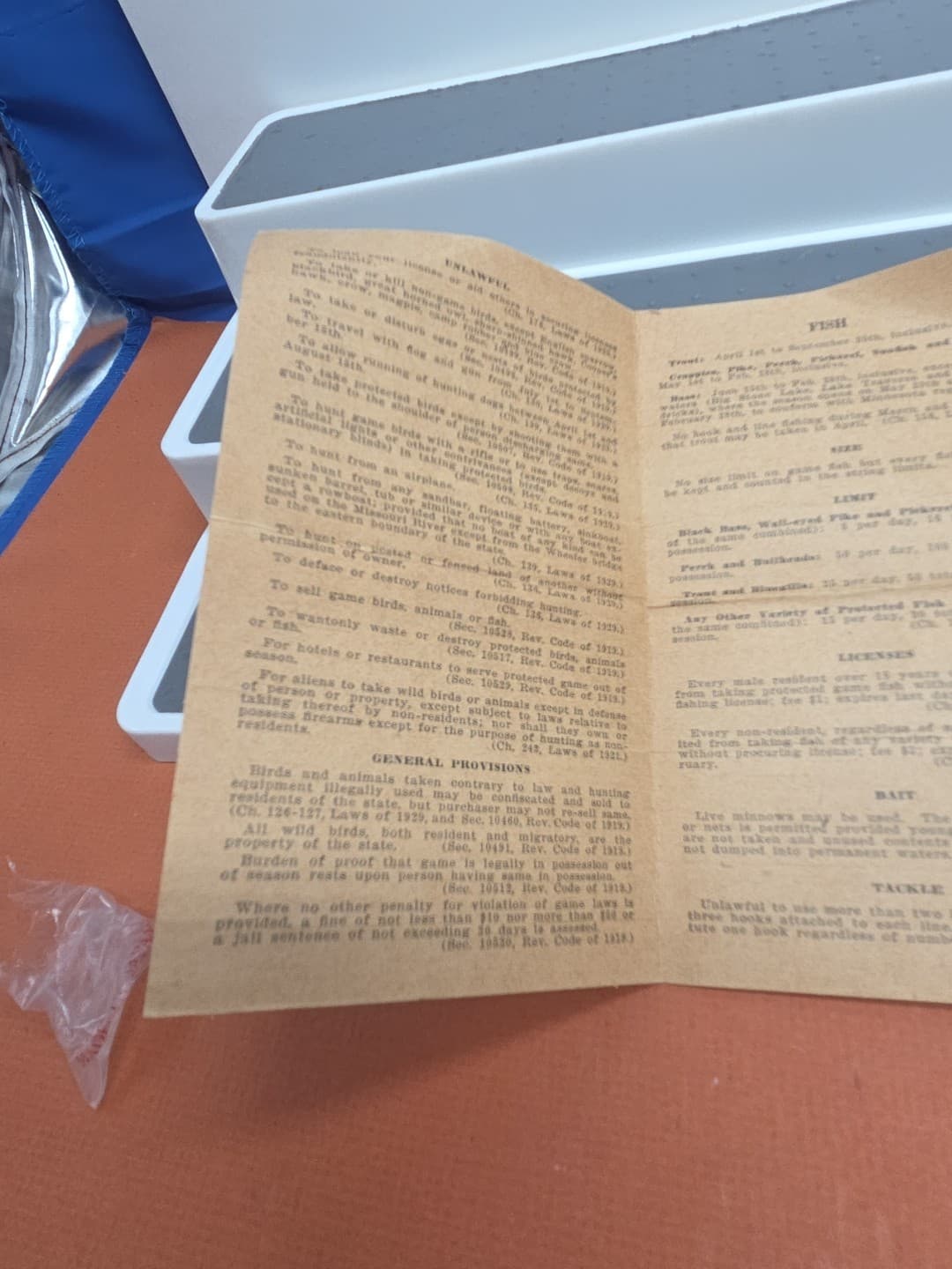 1931 1933 South Dakota State Fish & Game Laws Synopsis Regulations License Tx 5