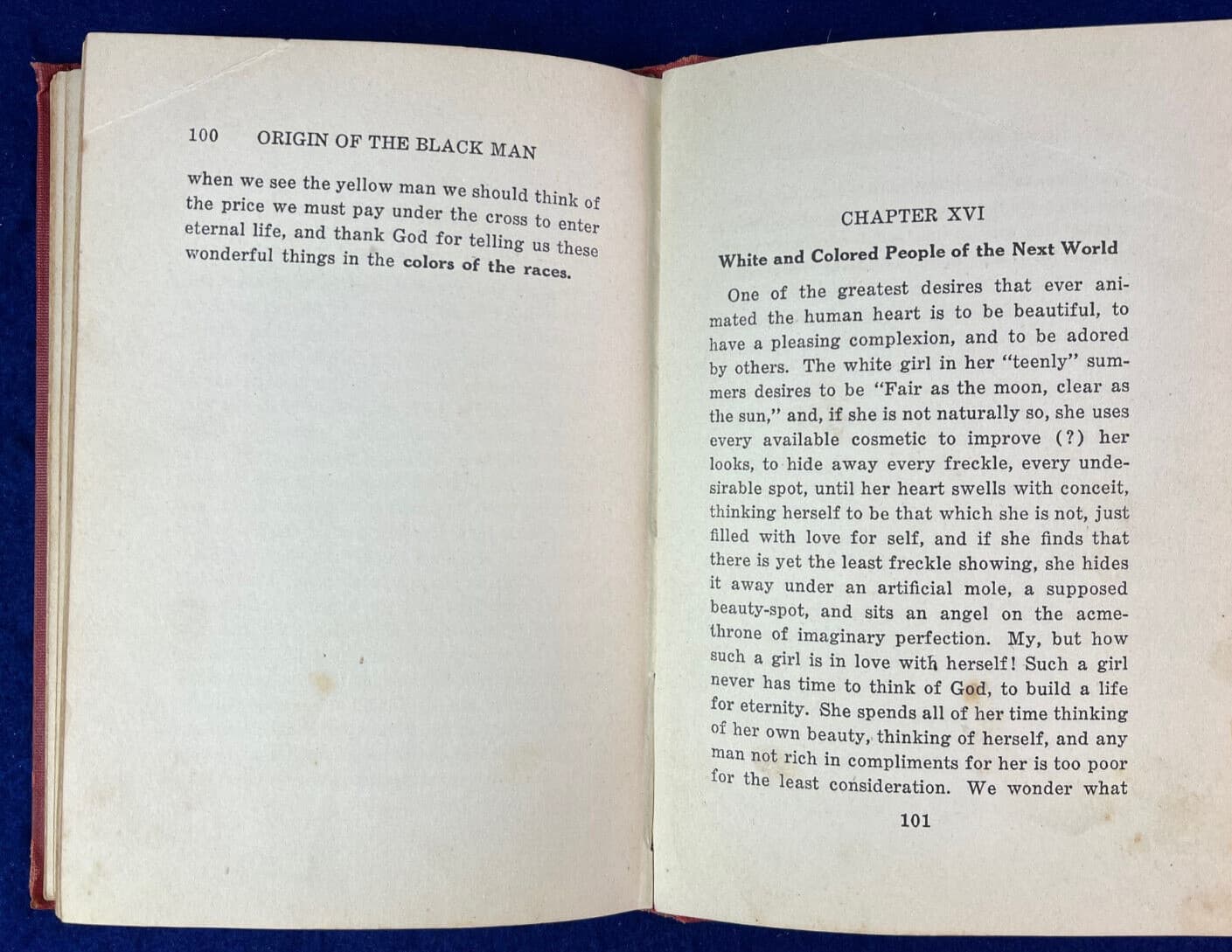 1927 Response to Origin of Black Man Rare African American Theology Book Black 6