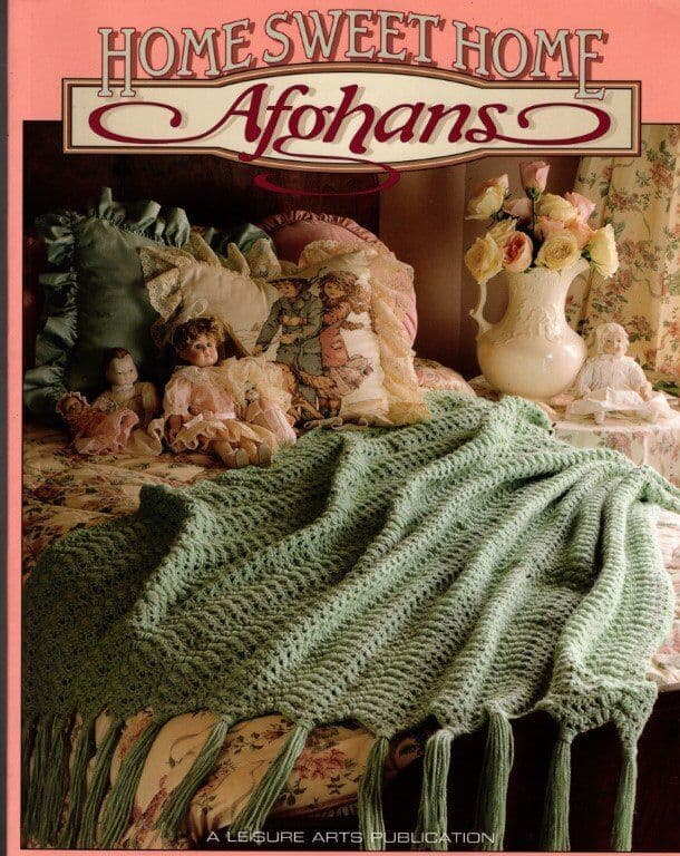 128 PG LEISURE ARTS HOME SWEET HOME AFGHANS 51 BEAUTIFUL DESIGNS