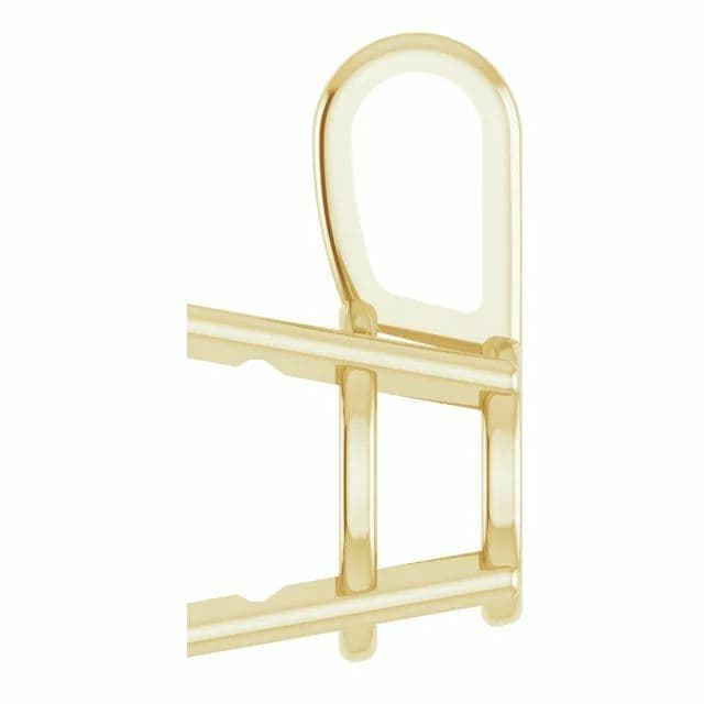 14K Gold Round Pre-Notched Pendant Basket Setting 3mm-10.5mm 6