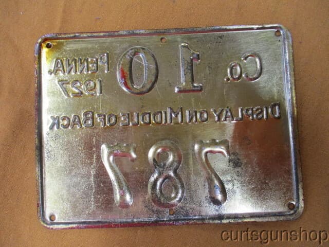 Vintage 1927 Pennsylvania Co. 10 (Butler County) Hunting License 2