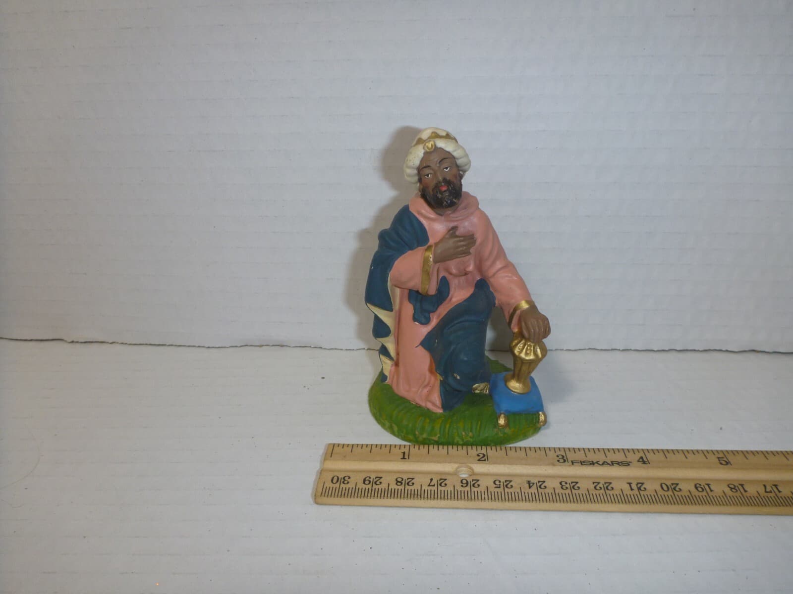 Vintage Italy Paper Mache Christmas Nativity Wise Men Man. 4