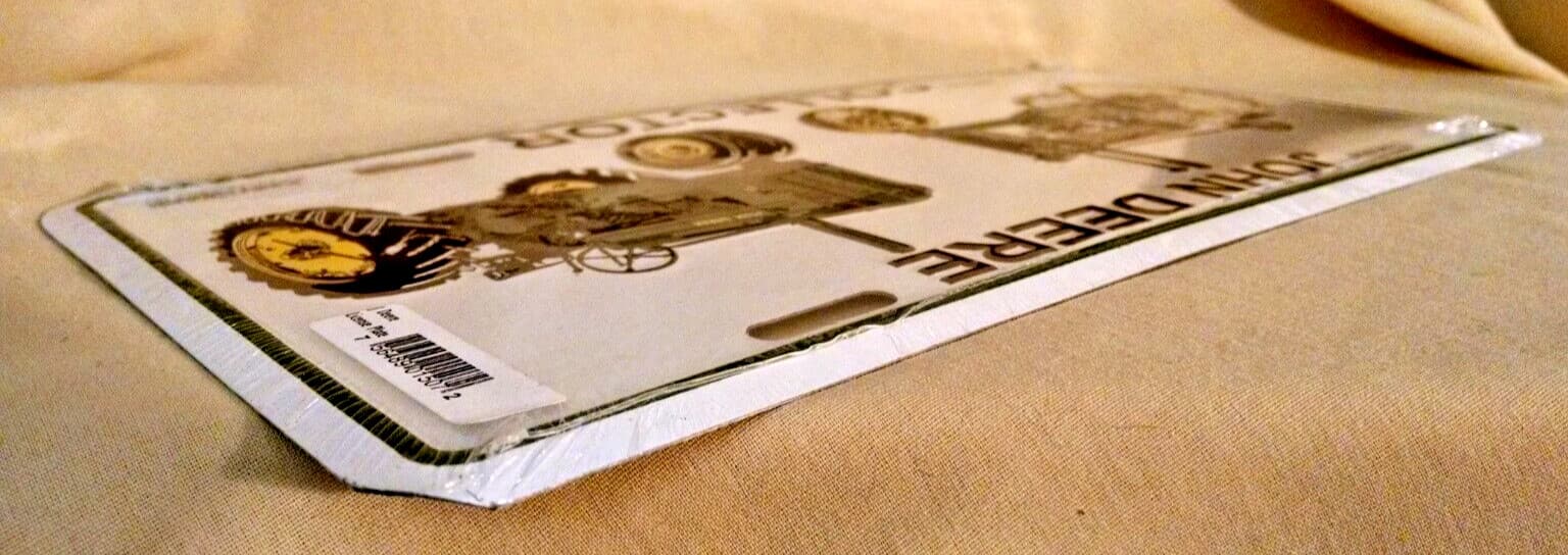 JOHN DEERE TRACTOR LICENSE PLATE NEW 2263 GENERAL PURPOSE 70 TRICYCLE FRONT END. 4