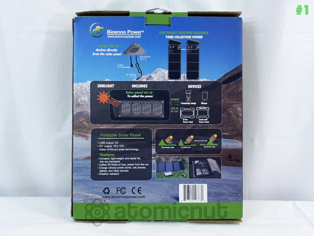 Bioenno Power 28 Watt Foldable Solar Panel BSP-28 2