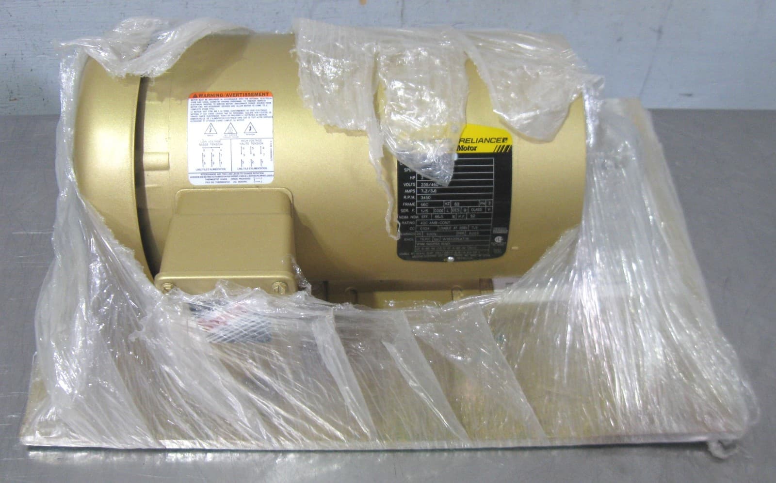 C200661 Baldor CEM3559 Super-E 3-Phase Motor (3HP, 230/460VAC, 7.2/3.6A 3450rpm) 2