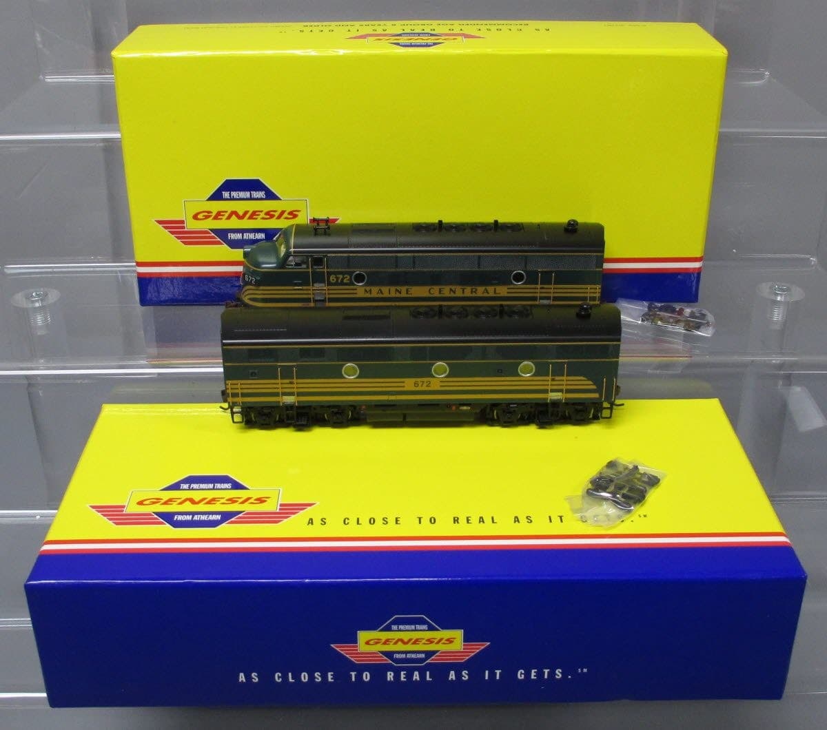 Athearn G2519 HO Maine Central F-3A/F-3B Diesel Locomotive Set EX/Box