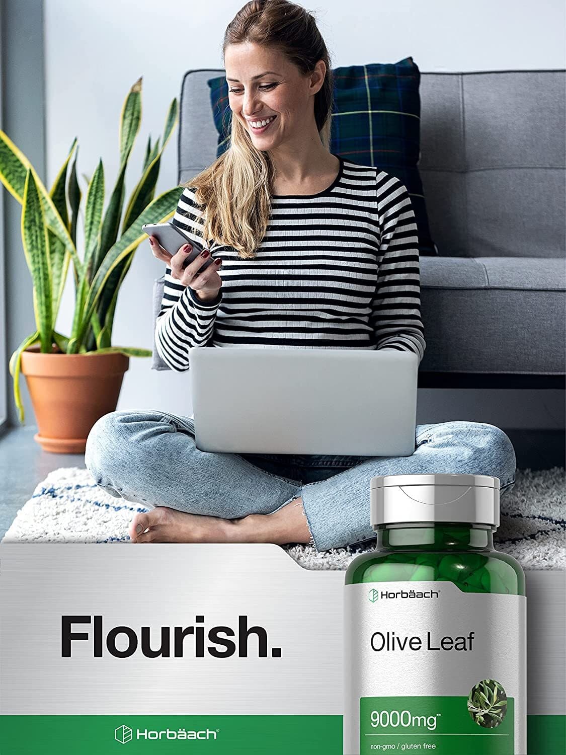 Olive Leaf Extract Capsules 9000mg | 200 Count | Super Strength | by Horbaach 6