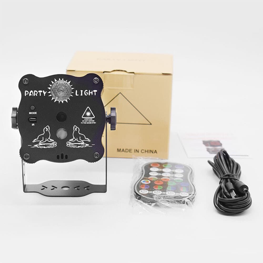 LED Disco Lights Party Laser Stage Light Strobe DJ KTV Show Lighting Dance Lamp 4