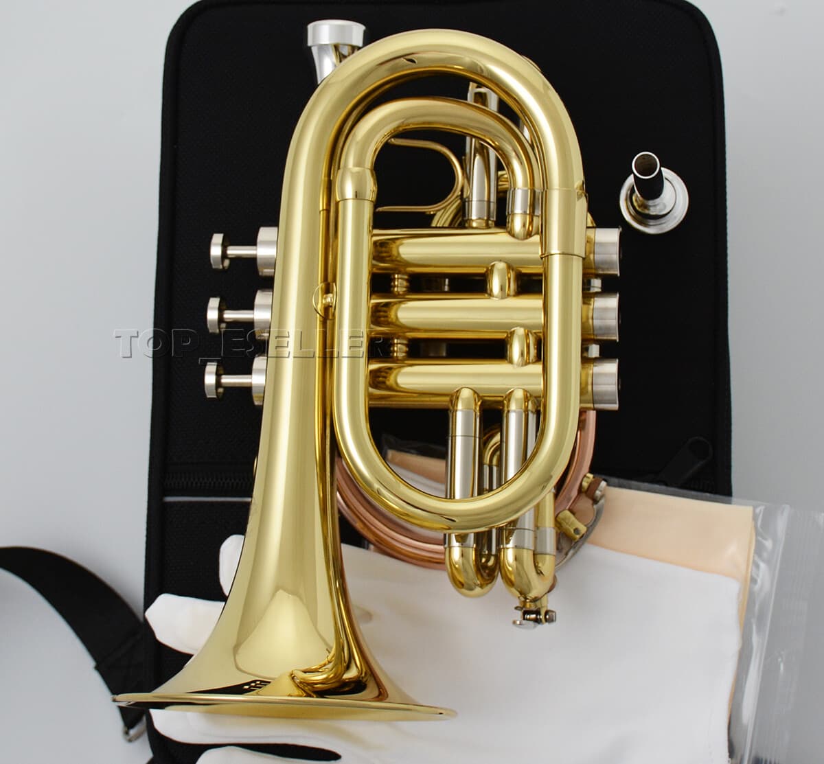 bass lacquered New style Bb Pocket Trumpet WTR-710 2