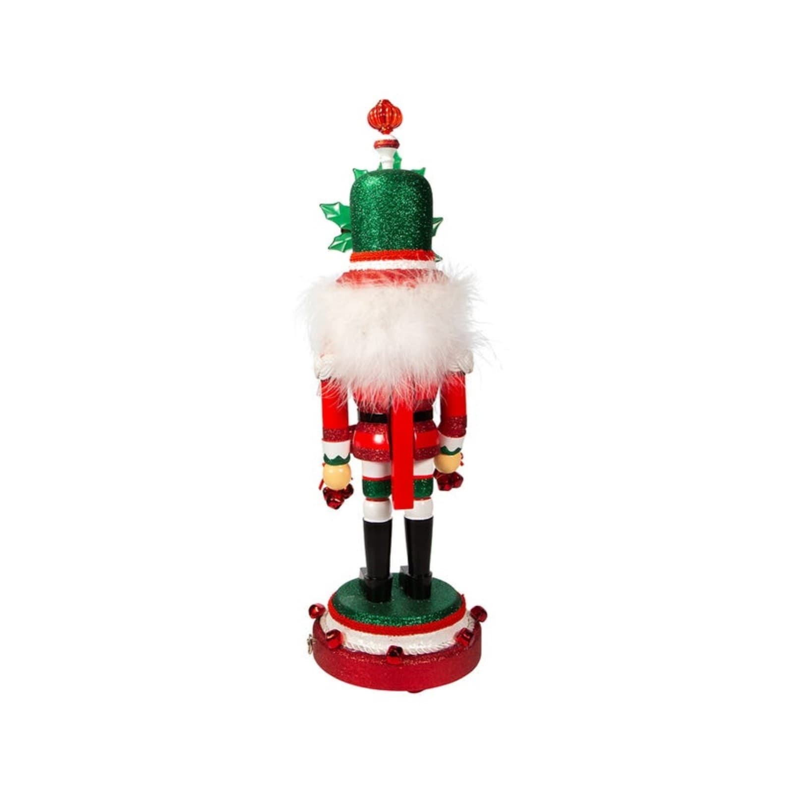 Kurt Adler Hollywood Nutcrackers, Wind Up Musical Jingle Bells Nutcracker, 18" 3