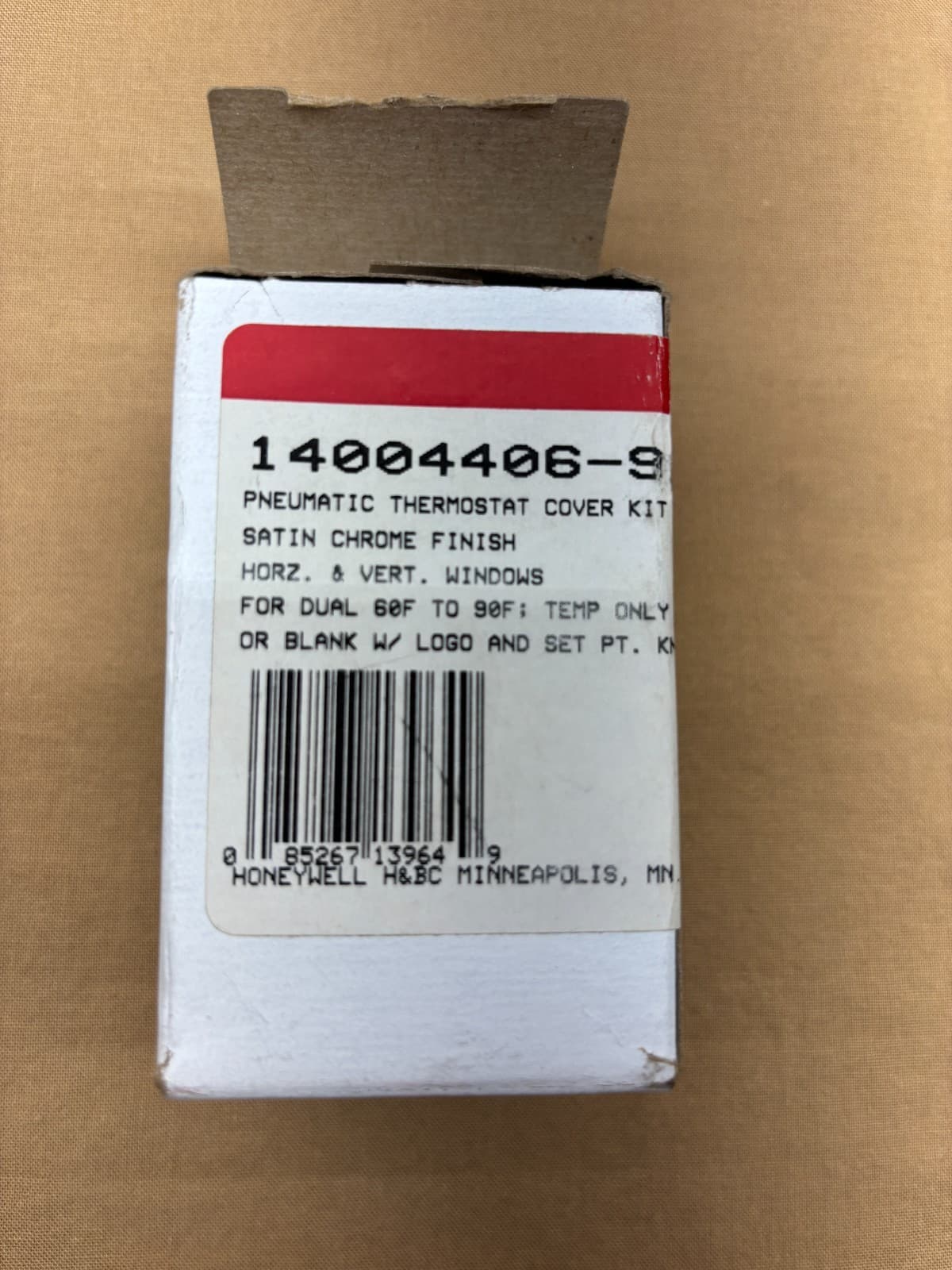 Honeywell 14004406-910 Pneumatic Thermostat Cover Kit Satin Chrome Finish 5