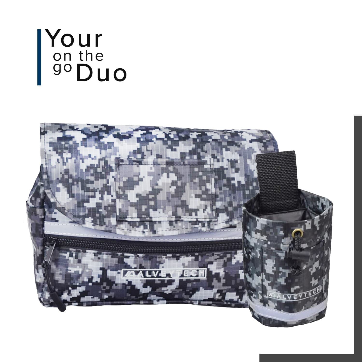 Cup Holder & Saddle Bag for Mobility Scooter and Power Chair (Gray/Gray Camo) 3