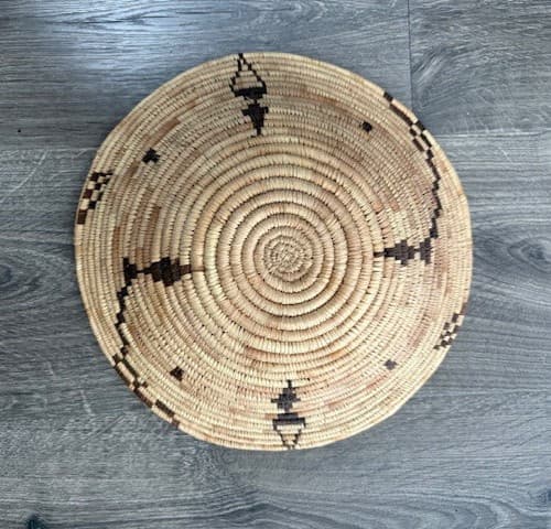 HandWoven AFRICAN Botswana Vintage circa 1970s (11")  Coiled Harvest Basket 2