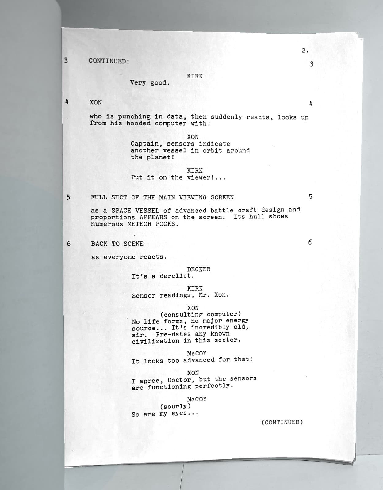 Star Trek Phase II "The Savage Syndrome" Un-produced TV Series Script Dec 1977 5