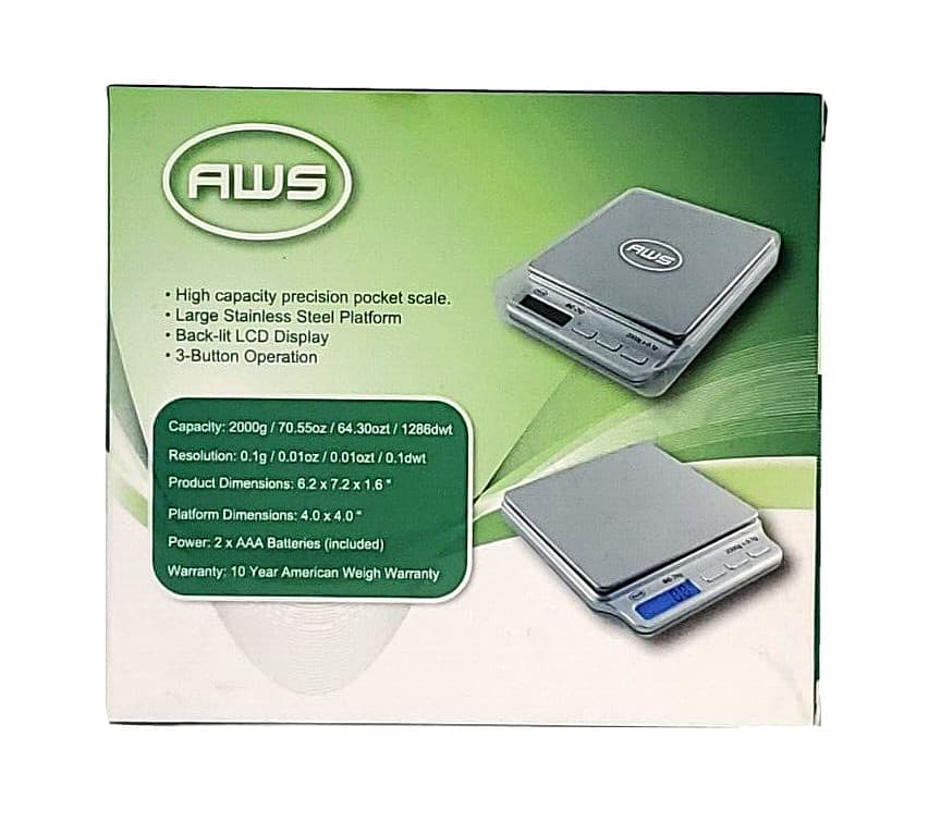 AWS 2000g Digital Scale Sc 2kg 2