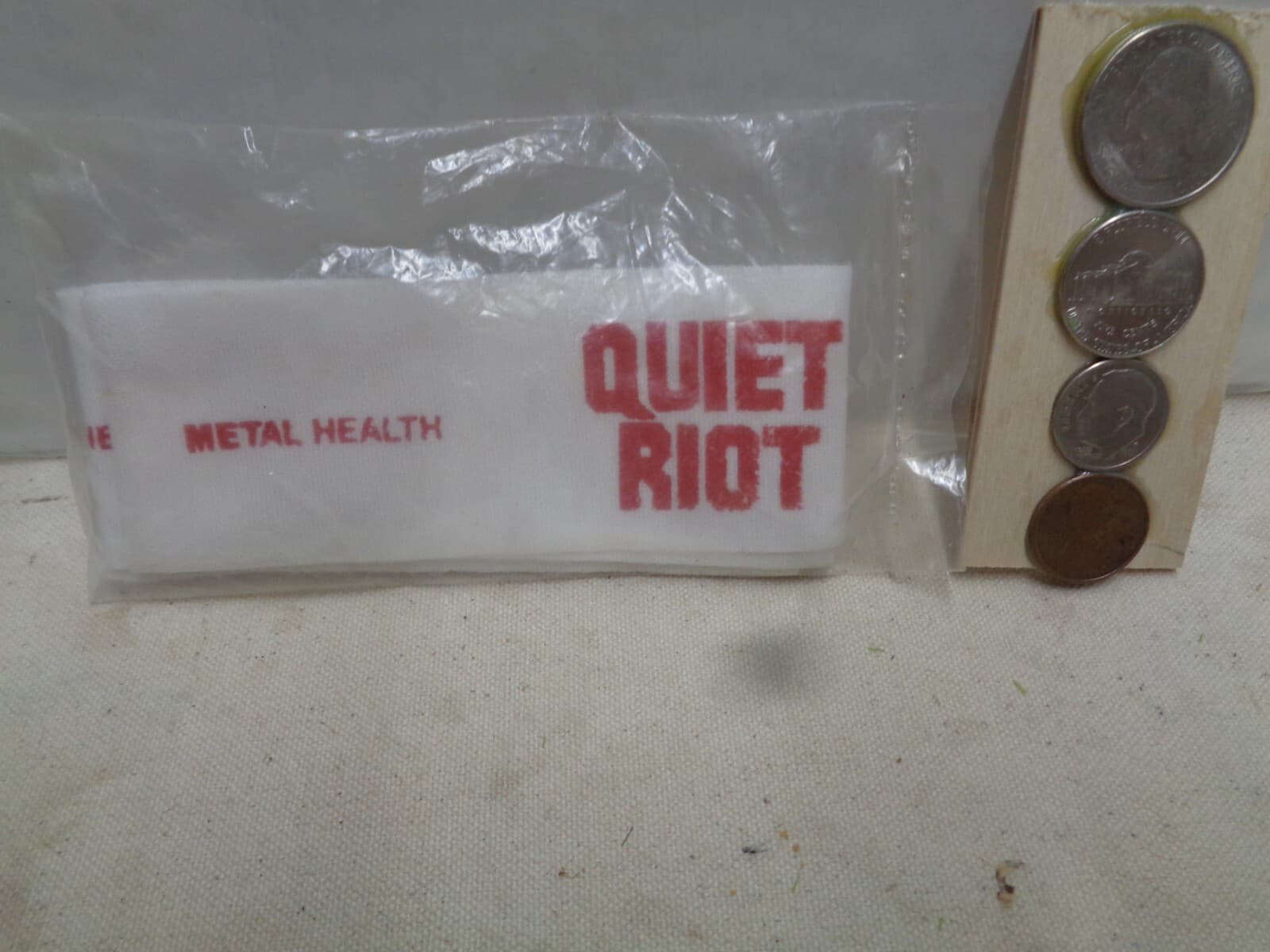 1983 Quiet Riot Mental Health headband from concert or fan club Vintage Metal  4
