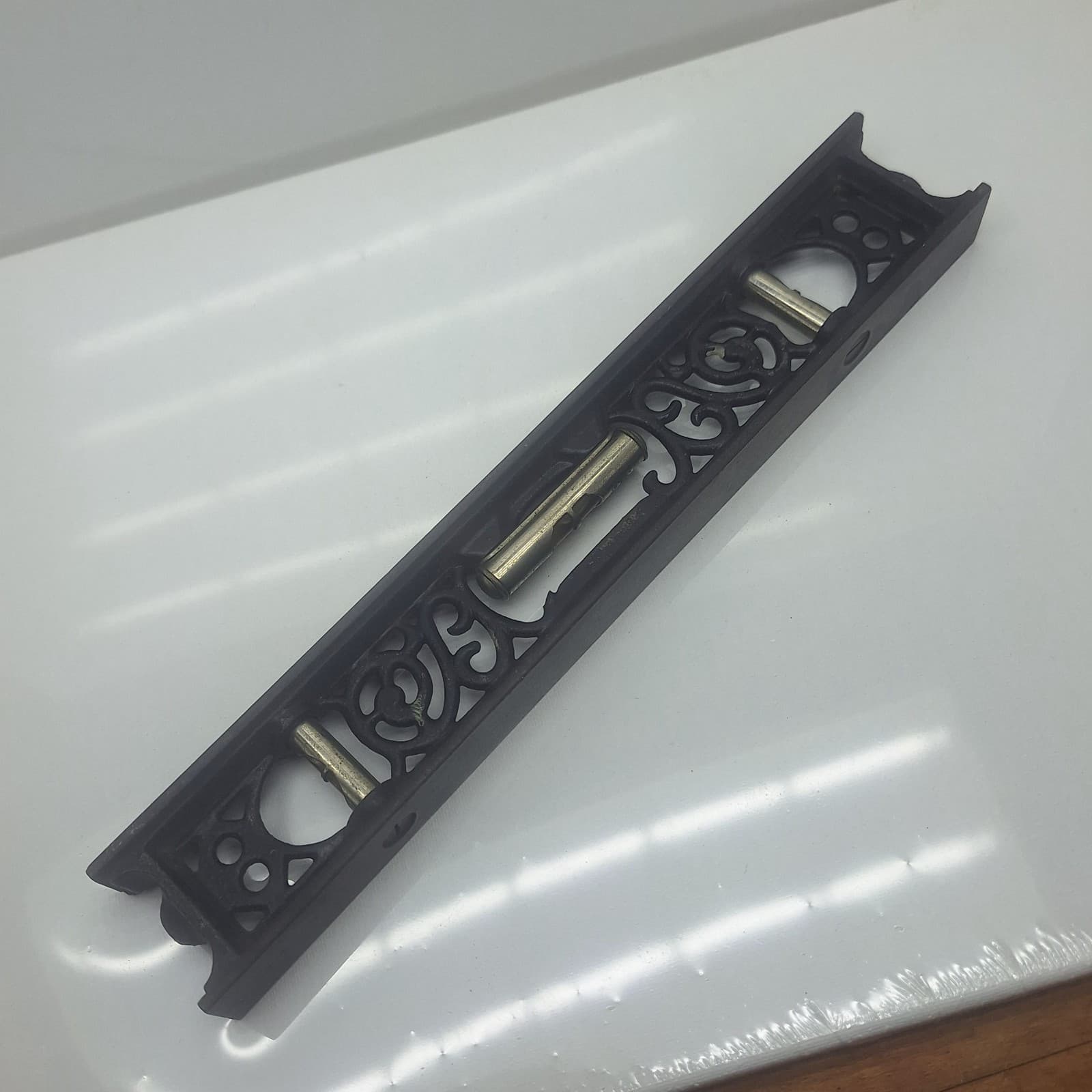 VINTAGE Victorian C. E. JENNINGS CAST IRON FILLIGREE LEVEL 12" Made In USA 5