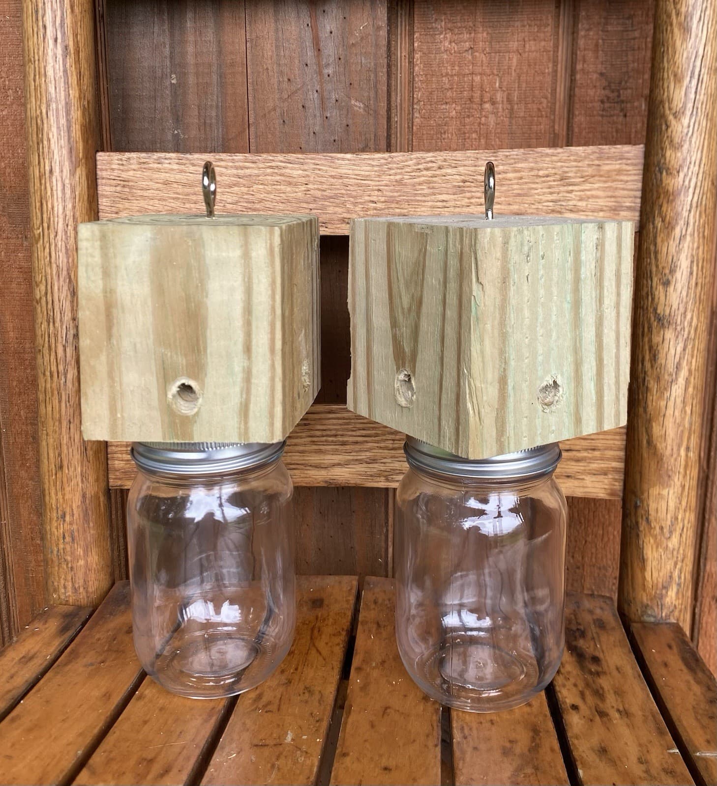 A Pair Of Paw Paw’s Handmade Carpenter Bee Traps Shipped! GREAT GIFT!