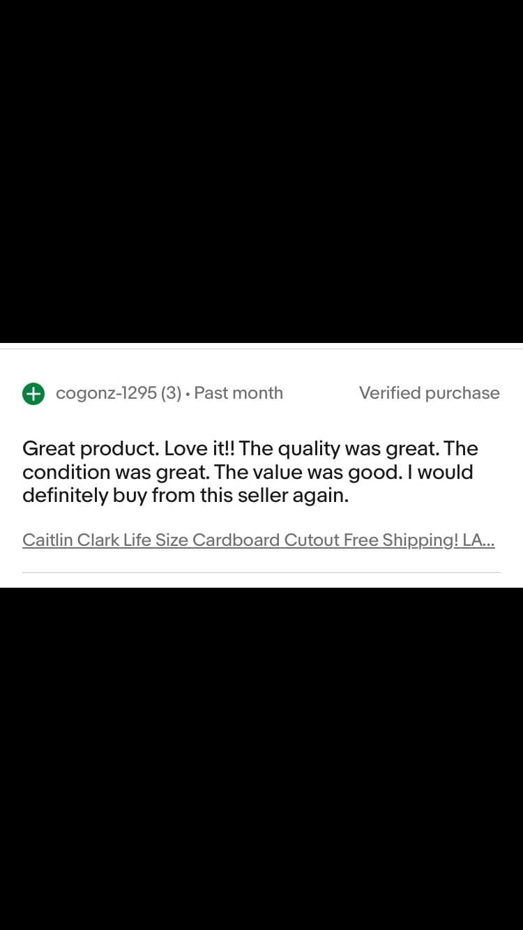 Caitlin Clark Life Size Cardboard Cutout Free Shipping! LAST ONE IN STOCK 3