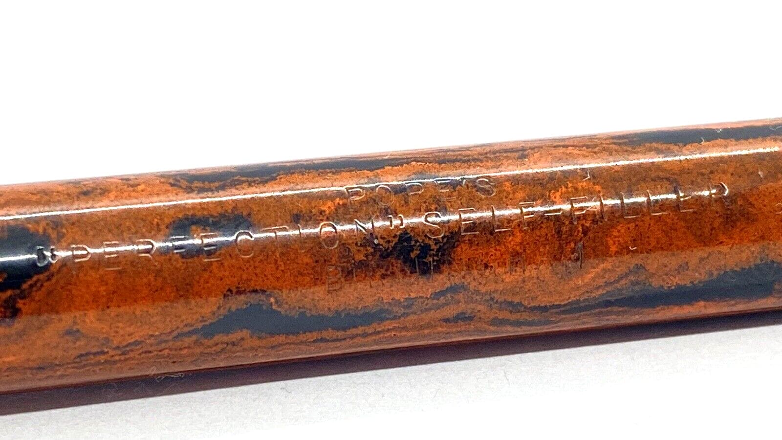 VINTAGE POPE`S PERFECTION FOUNTAIN PEN RED MOTTLED SEMI FLEXIBLE 14K MEDIUM NIB 6