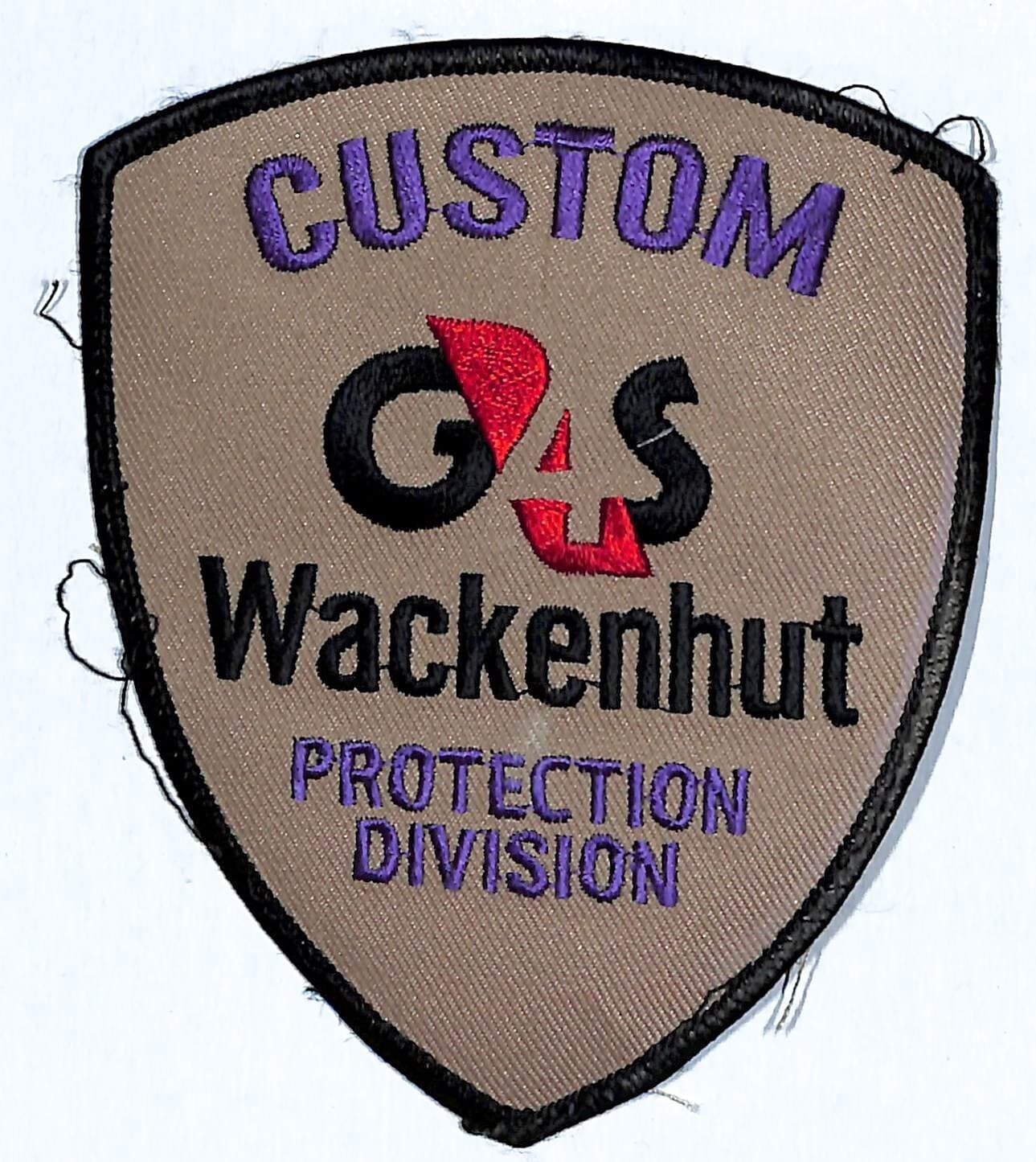 Wackenhut G4S Custom Security Gaurd Embr. Patch c1970's-80's? 4.25"h (#3) Scarce
