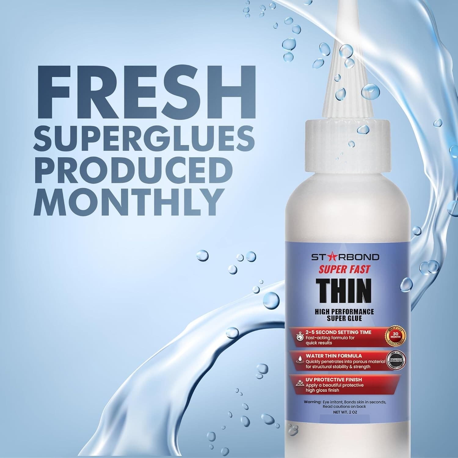 Starbond 2 oz. Super Fast Thin - Super Glue (Premium Cyanoacrylate CA Glue) 2