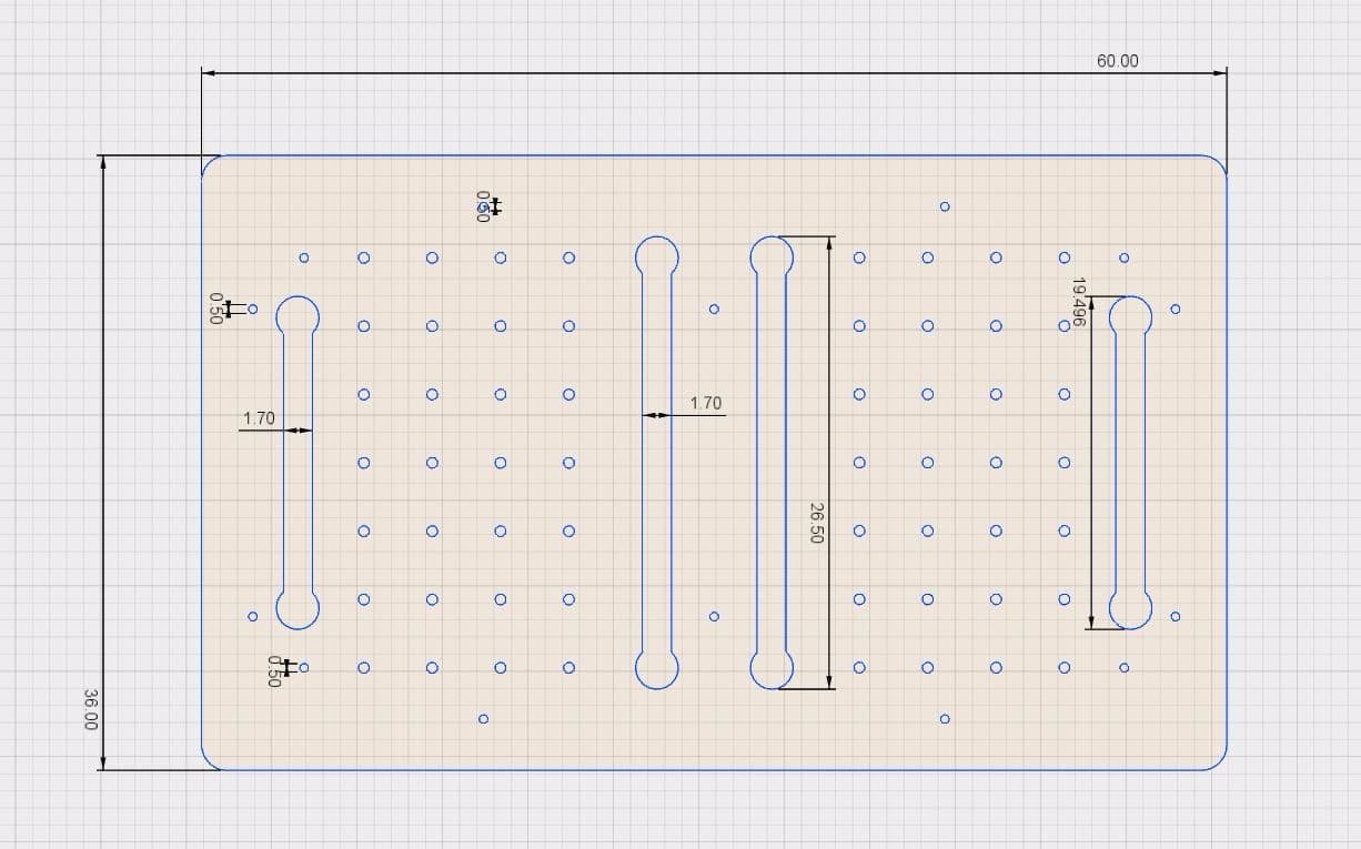 FILE ONLY *** Welding Fixture Chassis Table 3ft x 5ft dxf file for plasma cut 3