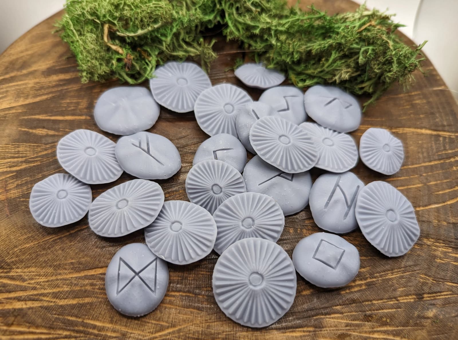 Elder Futhark Mushroom Runes Set Norse Elder Futhark Tiles Ritual Divination 2