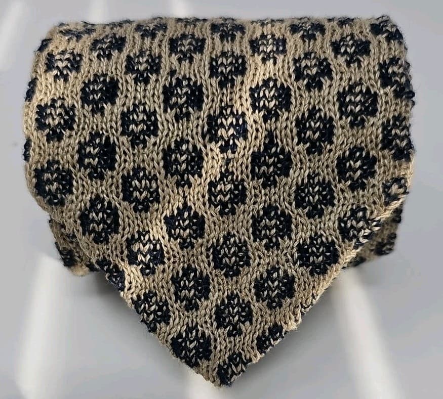 Vintage Mens Tie STRUCTURE 75% Linen Cotton Made in USA