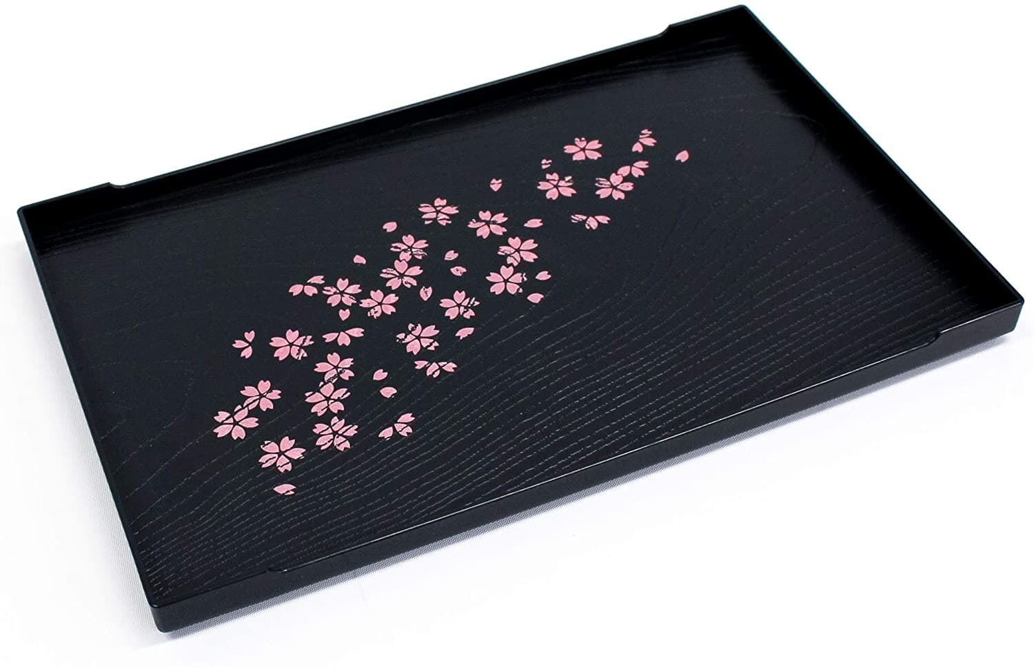 Set of 2 Cherry Blossom Plastic Lacqured Tea Sake Sushi Serving Trays 4826x2 2