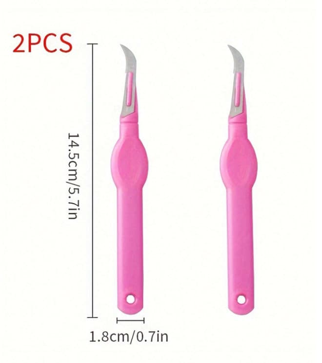 2pcs Purple Seam Rippers - Plastic Handle Thread Cutters for Sewing & Crafts-NEW 4