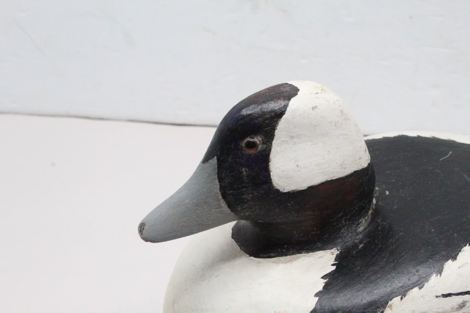 Vintage Bufflehead Wooden Duck Decoy, With Glass Eyes 11" 6